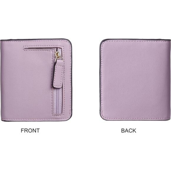 Slim Bifold Credit Card Holder, Violet - Picture 5 of 6